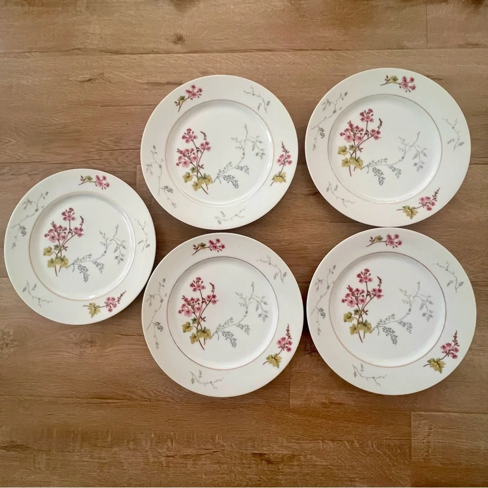 5 PCs Charles Field Haviland Limoges Spring Blossom Dinner Plates 10